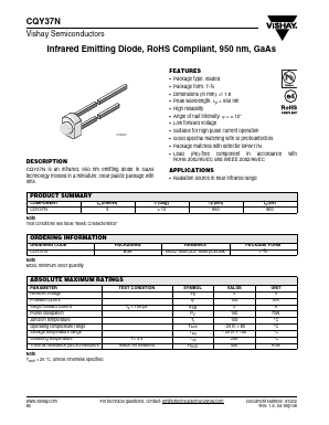 CQY37N Datasheet PDF Vishay Semiconductors