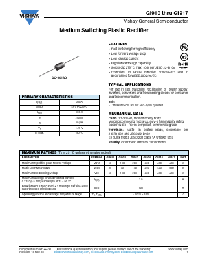 GI910-E3/54 Datasheet PDF Vishay Semiconductors