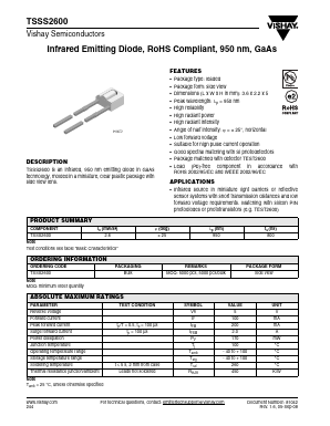 TSSS2600 Datasheet PDF Vishay Semiconductors