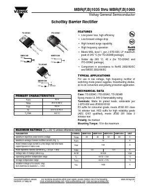MBRF1050HE3/45 Datasheet PDF Vishay Semiconductors