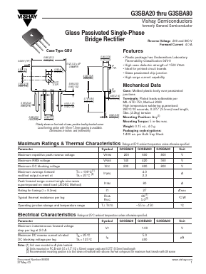 G3SBA60 Datasheet PDF Vishay Semiconductors