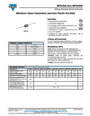 MPG06A Datasheet PDF Vishay Semiconductors