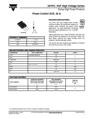 30TPS08PBF Datasheet PDF Vishay Semiconductors