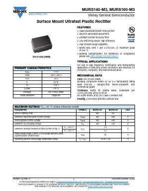 MURS160-M3/5BT Datasheet PDF Vishay Semiconductors