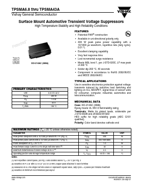 TPSMA11HE3/61T Datasheet PDF Vishay Semiconductors