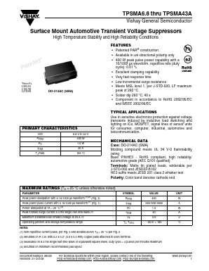 TPSMA18HE3/61T Datasheet PDF Vishay Semiconductors