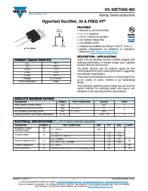 VS-30ETH06-M3 Datasheet PDF Vishay Semiconductors