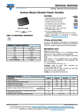 MURS360 Datasheet PDF Vishay Semiconductors
