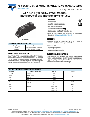 VS-VSKN71 Datasheet PDF Vishay Semiconductors