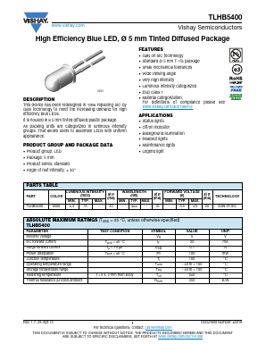 TLHB5400 Datasheet PDF Vishay Semiconductors