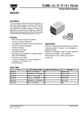 TLMO2100 Datasheet PDF Vishay Semiconductors