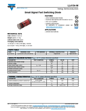 LL4154-M Datasheet PDF Vishay Semiconductors