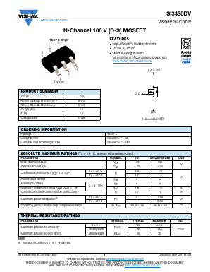 SI3430DV-T1-E3 Datasheet PDF Vishay Semiconductors