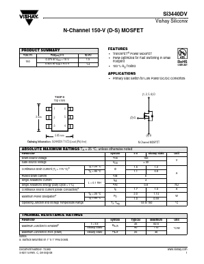 SI3440DV Datasheet PDF Vishay Semiconductors