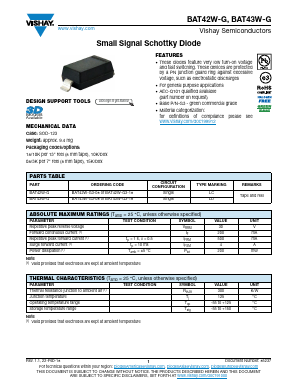 BAT43W-G3-18 Datasheet PDF Vishay Semiconductors