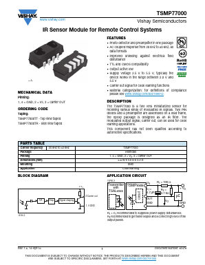 TSMP77000 Datasheet PDF Vishay Semiconductors