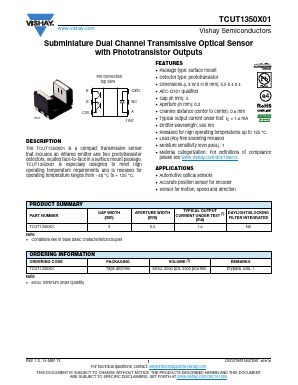 TCUT1350X01 Datasheet PDF Vishay Semiconductors