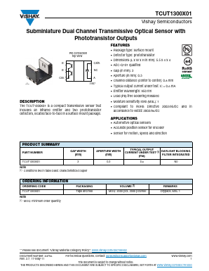 TCUT1300X01 Datasheet PDF Vishay Semiconductors