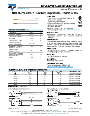 NTCLE201E3SB Datasheet PDF Vishay Semiconductors