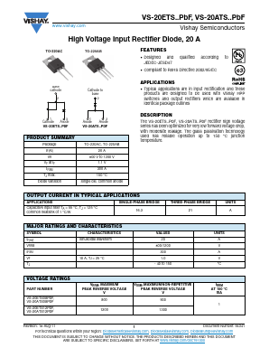 VS-20ATS08PBF Datasheet PDF Vishay Semiconductors