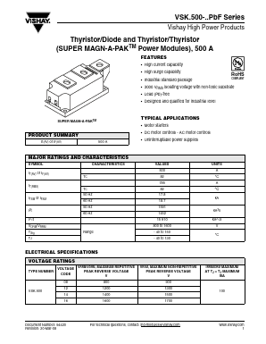 VSKL500-08PBF Datasheet PDF Vishay Semiconductors