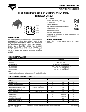 SFH6326 Datasheet PDF Vishay Semiconductors