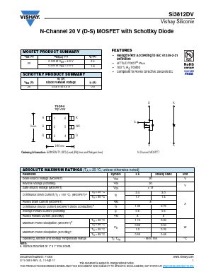 SI3812DV Datasheet PDF Vishay Semiconductors