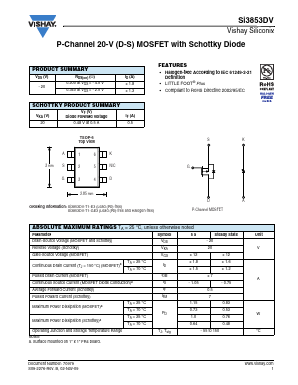 SI3853DV Datasheet PDF Vishay Semiconductors
