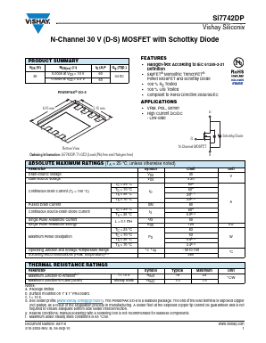 SI7742DP Datasheet PDF Vishay Semiconductors
