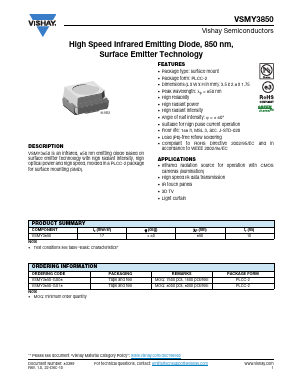 VSMY3850-GS18 Datasheet PDF Vishay Semiconductors