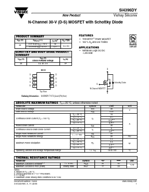 SI4396DY Datasheet PDF Vishay Semiconductors