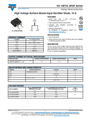VS-10ETS10SPBF Datasheet PDF Vishay Semiconductors