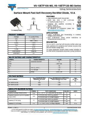10ETF10S-M3 Datasheet PDF Vishay Semiconductors