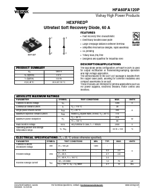 HFA60FA120P Datasheet PDF Vishay Semiconductors