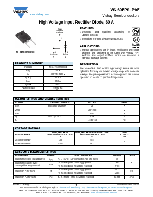 60EPS08PBF Datasheet PDF Vishay Semiconductors