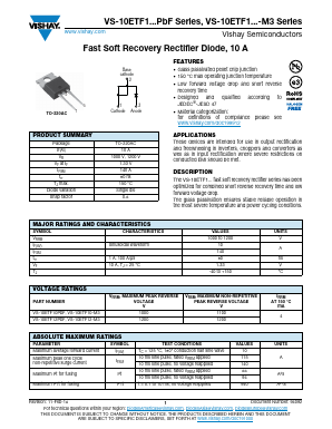 10ETF10-M3 Datasheet PDF Vishay Semiconductors