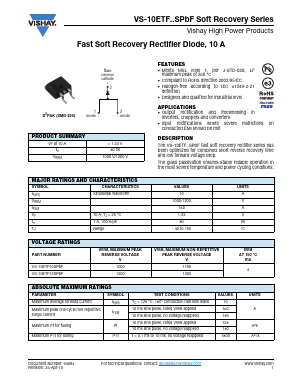 10ETF10SPBF Datasheet PDF Vishay Semiconductors