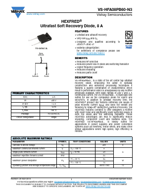 VS-HFA08PB60-N3 Datasheet PDF Vishay Semiconductors