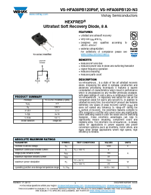 VS-HFA08PB120-N3 Datasheet PDF Vishay Semiconductors