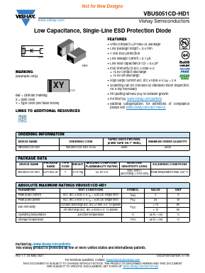 VBUS051CD-HD1 Datasheet PDF Vishay Semiconductors