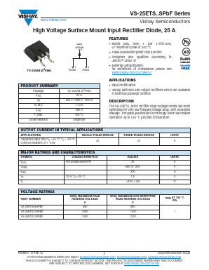 25ETS10SPBF50 Datasheet PDF Vishay Semiconductors
