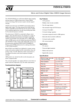 VV6410 Datasheet PDF Vision