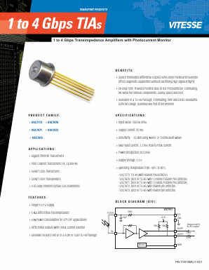 VSC7971 Datasheet PDF Vitesse Semiconductor