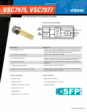 VSC7977 Datasheet PDF Vitesse Semiconductor