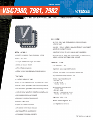 VSC7981 Datasheet PDF Vitesse Semiconductor