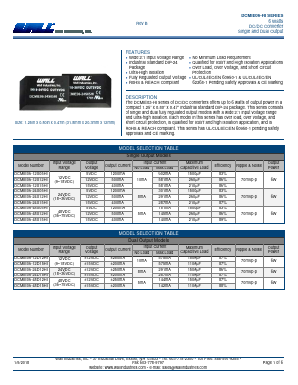 DCMIE06-48D15HI Datasheet PDF Wall Industries,Inc.