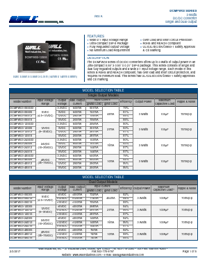 DCMFW03-24D15 Datasheet PDF Wall Industries,Inc.