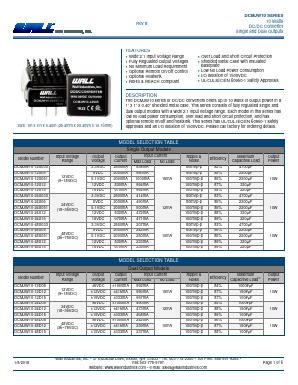 DCMJW10-48S05 Datasheet PDF Wall Industries,Inc.