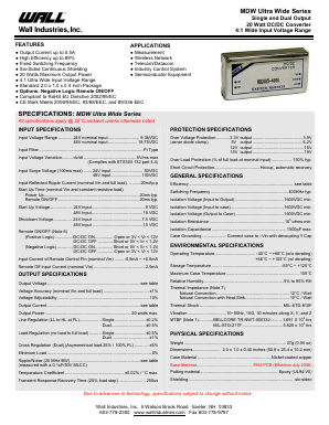 MDW Datasheet PDF Wall Industries,Inc.