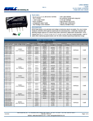 LANE Datasheet PDF Wall Industries,Inc.